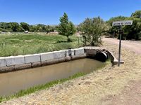 Ranch driveway over irrigation ditch