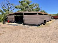 Horse barn near river